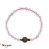 Bracelet Yola Nature Perle de pierre Acier plaqué IP rose IG-329