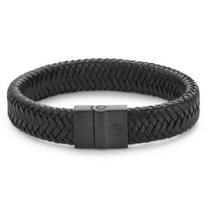 Bracelet Rebel & Rose Plaid Full Metal Noir Noir 15mm L, Homme RR-M0033-B-L