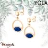 Boucles d'oreilles Lapis Lazuli Acier Yola Nature femme