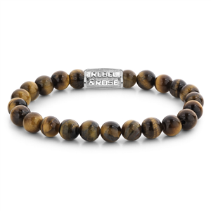 Bracelet Rebel & Rose Lys Tigré - 8mm L, Homme RR-80042-S-L