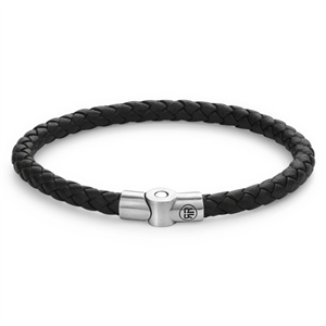 Bracelet Rebel & Rose Full Metal Simple Rond Noir M, Homme RR-M0040-S-M