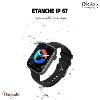 Montre TEKDAY pavé connectée unisexe boîtier noir, silicone marron 656557