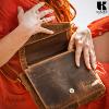 Sac bandoulière KASZER collection Nevada Marron naturel clair touché velours 208