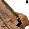 Sac bandoulière KASZER collection Nevada Marron naturel clair touché velours 208