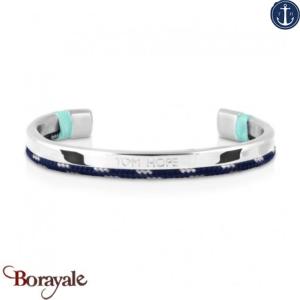 Bracelet Tom Hope Hybrid curf Silver-Blue-Gris: Taille M TM0428