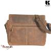 Besace Gibecière KASZER collection Nevada Marron naturel clair touché velours 20