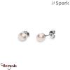 Boucles d'oreilles SPARK With EUROPEAN CRYSTALS : Pearls 6 mm - Perle