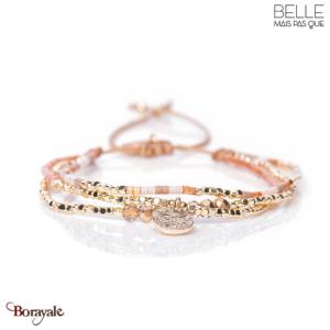 Bracelet Belle mais pas que, Peach Nougat, Perles de miyuki dorées à l'or fin