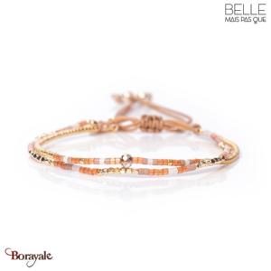 Bracelet Belle mais pas que, Peach Nougat, Perles de miyuki dorées à l'or fin