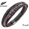 Bracelet All Blacks bijoux Homme cuir 4 rangs 682431