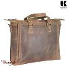 Cartable Serviette KASZER collection Nevada Marron naturel clair touché velours