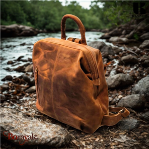 Sac à dos KASZER collection Nevada Marron naturel clair touché velours 20835-C6