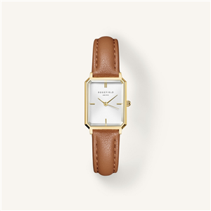 Montre Rosefield Octagon XS Cuir Camel Femme OWBLG-O85