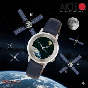 Montre AKTEO Immensité Satellite 38 mm argent ronde UIm03