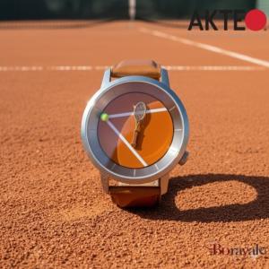 Montre AKTEO Sport Tennis terre battue 38 mm argent ronde SIn26
