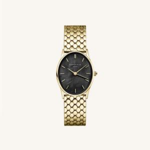 Montre Rosefield Oval Pearl Black Or Femme OBGSG-OV14