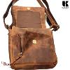 Sac bandoulière KASZER collection Nevada Marron naturel clair touché velours 208