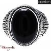 Chevalière APOLLON argent et Onyx Homme  HH107-60 Taille 60