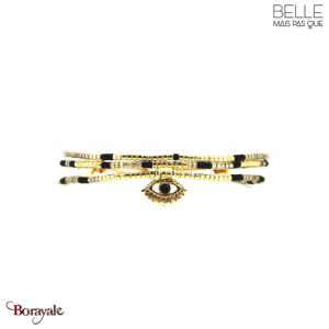 Bracelet Belle mais pas que, Precious Black, Doré et noir profond