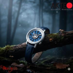 Montre AKTEO Onirique Hibou 38 mm argent ronde EOn17