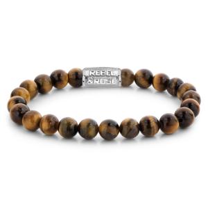 Bracelet Rebel & Rose Lys Tigré - 8mm L, Homme RR-80042-S-L