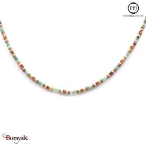 Collier Pierre Paul Jacques Heishi Shoshone vert - Chrysocolle  CHRYC1-M